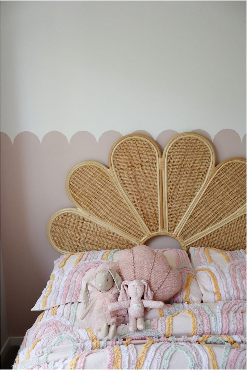 Rattan store flower bedhead