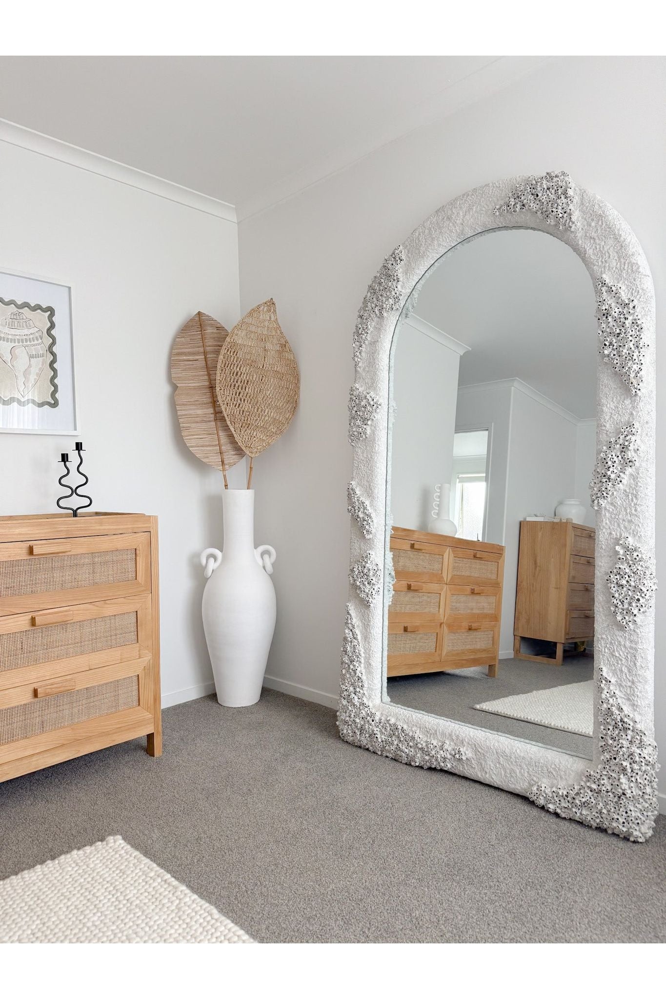 Freestanding Barnacle Mirror